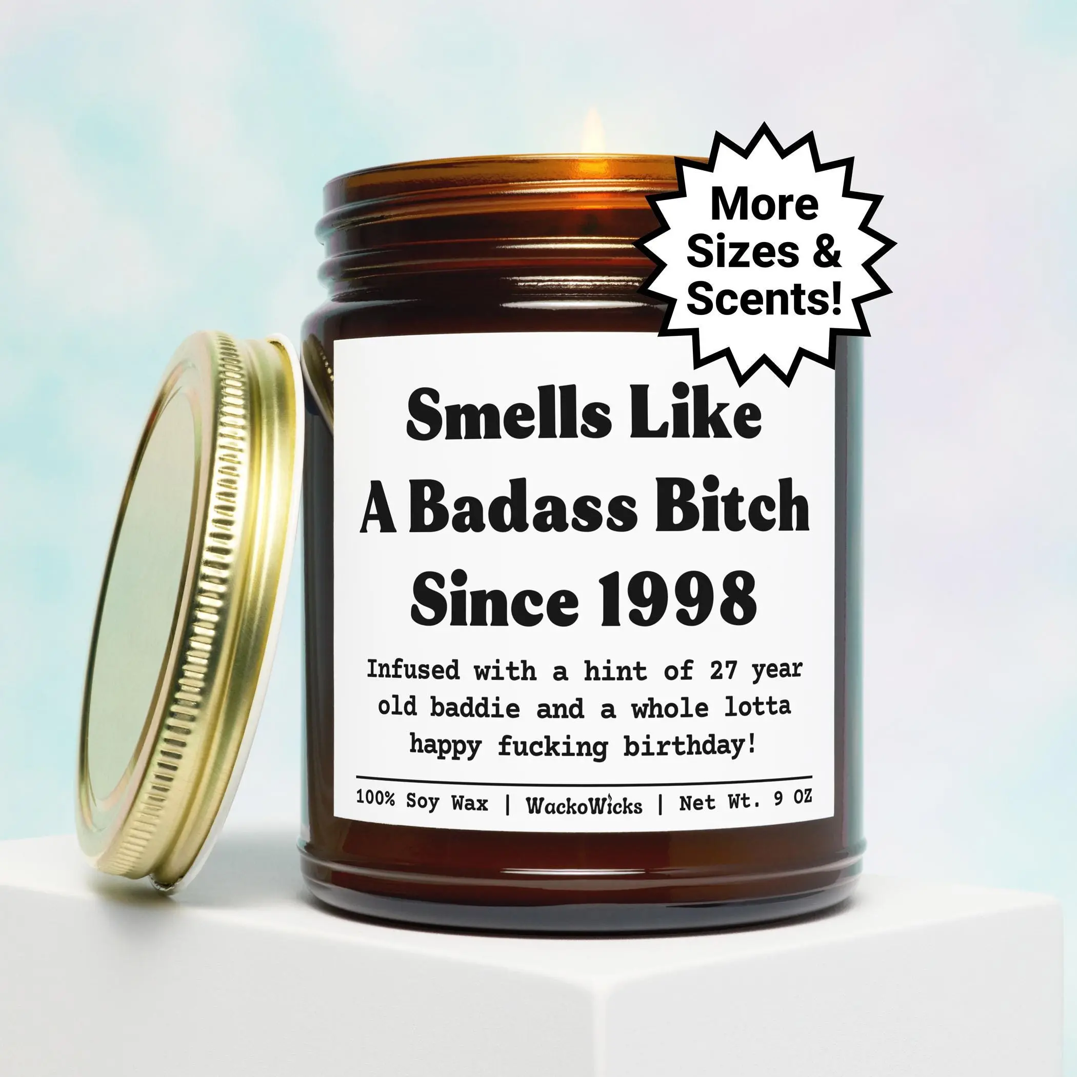 27th Birthday Gifts | 27th Birthday Candle, Happy 27th Birthday, Funny 27th Birthday, Friends 27th Birthday, 27th Gift For Her, Born In 1998