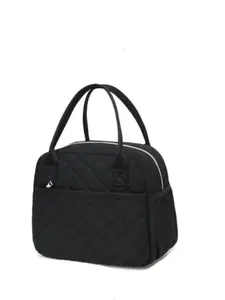 Women's Insulated Lunch Box Bag, Reusable Thermal Cooler Pouch, Leak-Proof Quilted Portable Tote Lunch Bag Handbag for School & Office