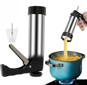 Stainless Steel Churro Maker Kit - Churrera Churro Maker Machine, Homemade Churros, 3 Different Tips Piping Nozzle Piping Bag Lightweight Hollow Churro Maker Tool for Making Churro, Easy to Prepare and Fill Your Own Churros at Home