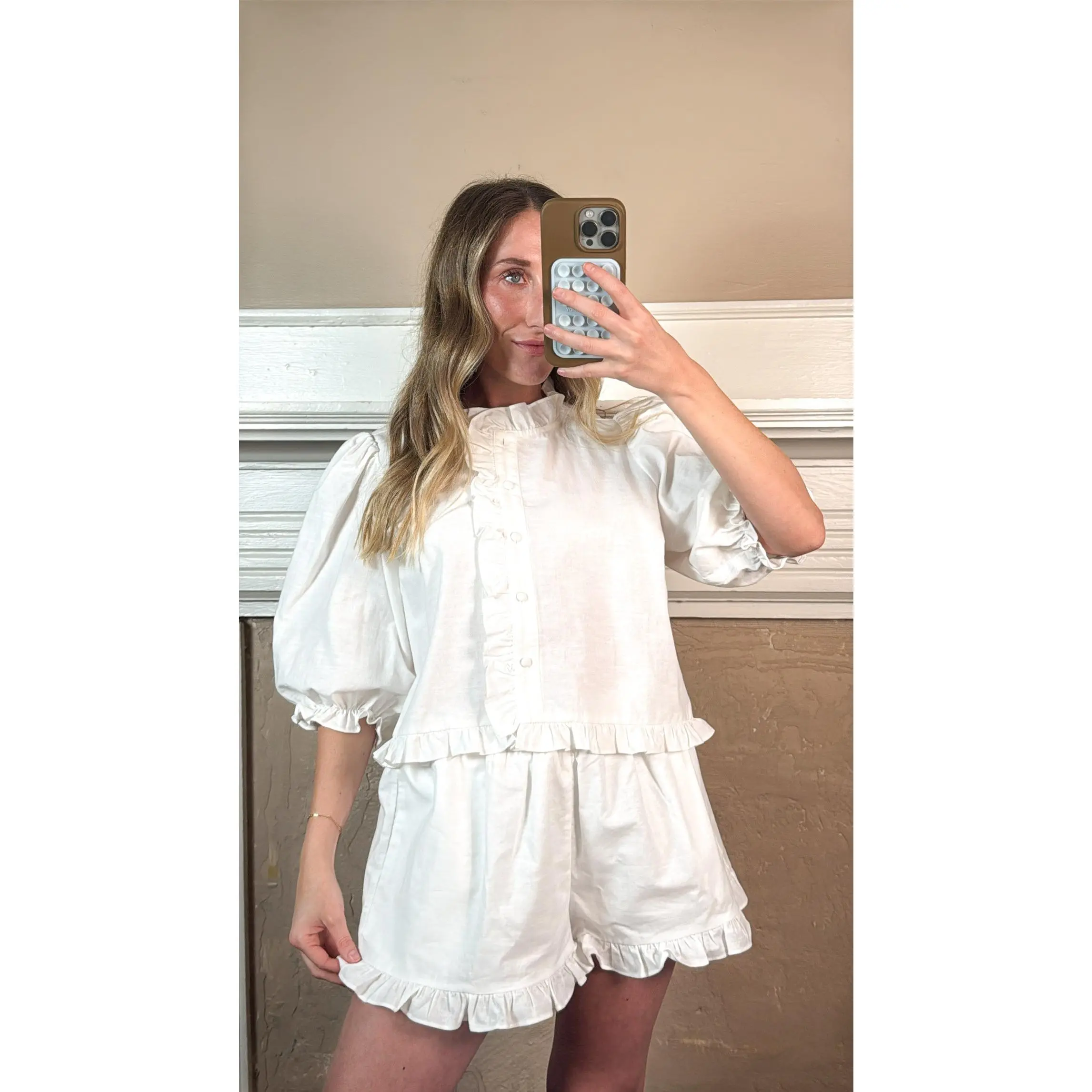 Laurie Linen Top and Shorts Set