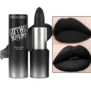 1PC Gothic black lipstick, Cosmetic, - Waterproof, Matte, Pigmented, Long-Lasting,Matte Finish ,  Bold Makeup Looks & Smoky Makeup & Dramatic Looks, Parties & Hallowee painted lipstick, suitable for lips, face, etc.