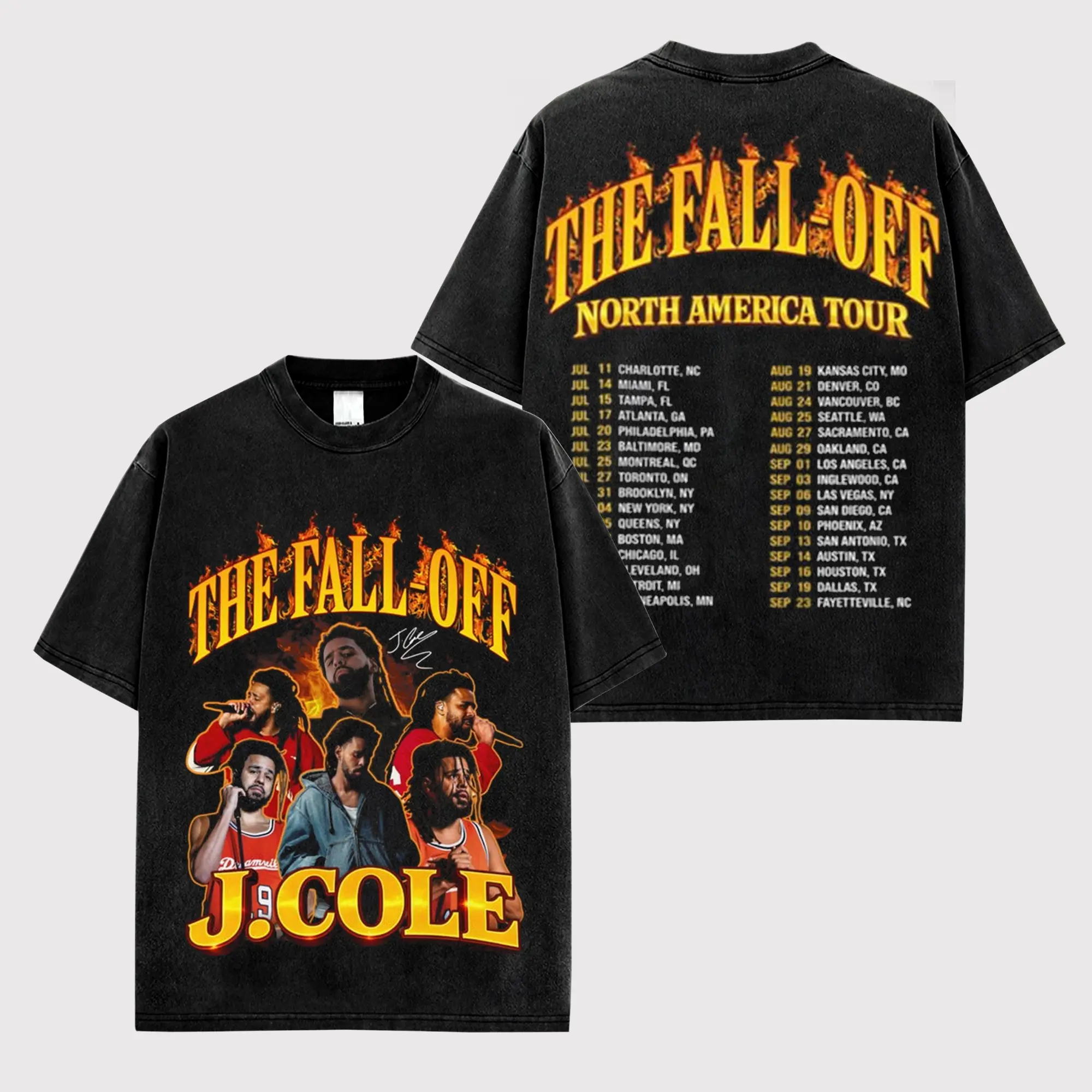 jcole クッション　ヒップホップ J. Cole - The Fall-Off Tour Graphic For Cold World High-quality