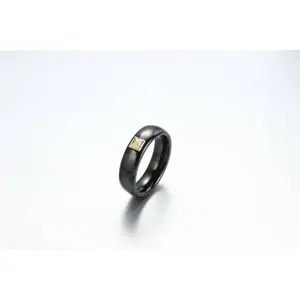 Obsidan Point Ring-Gold LM