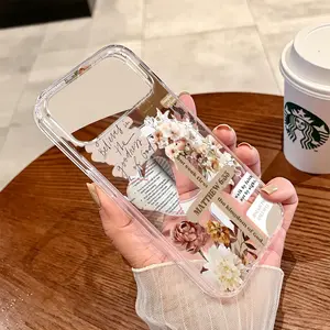 Christian Collage Transparent MagSafe Smartphone Casing, Wireless Magnetic Shockproof Cover for iPhone 17 Pro Max/16E, Ultra Slim Cellphone Case for Samsung S22-S25 Ultra