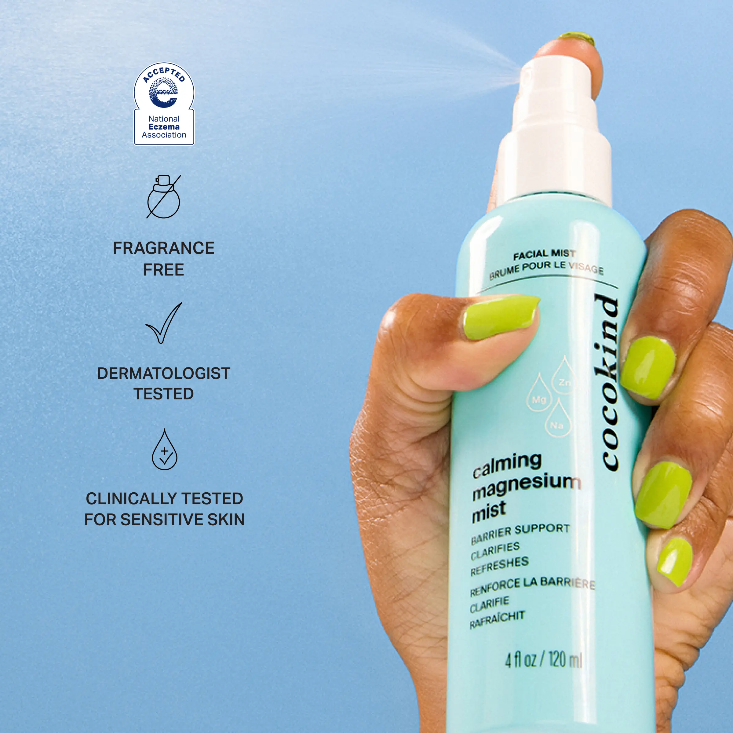 [cocokind] Calming Magnesium Mist | Moisture Barrier Support & Redness Reducing | Sensitive Skin-Friendly