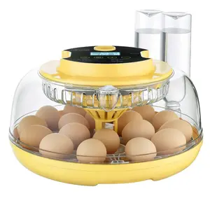 VEVOR 18 Egg Incubator, Automatic Egg Turner with LED Candler, Temperature Humidity Control, 360 View Clear Window, Auto Water Refill, Poultry Eggs Incubators for Hatching Chicks Ducks Goose Quail