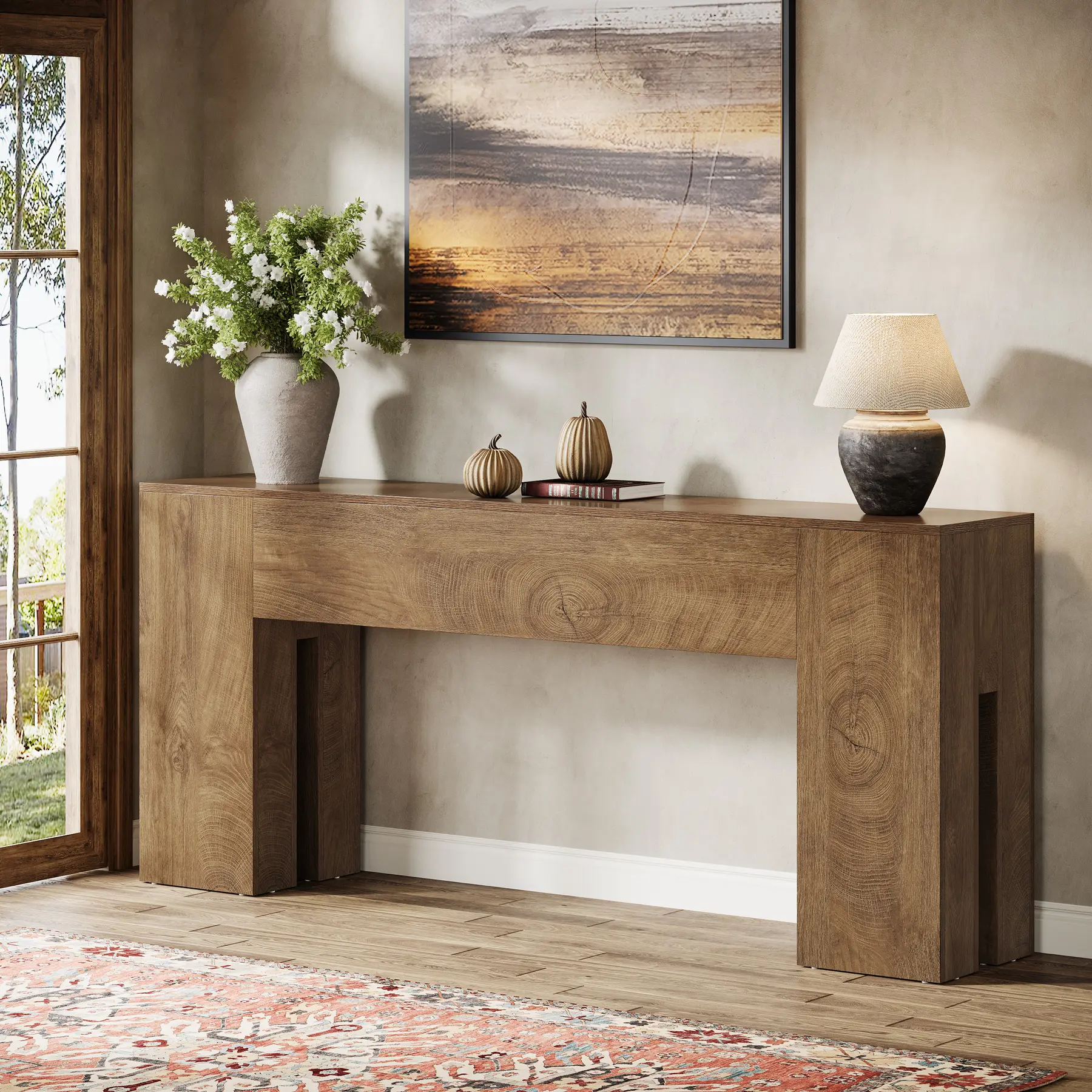 Tribesigns 71-Inch Console Table for Entryway, Farmhouse Style Sofa Console Behind Couch in Brown Tribesigns 71-Inch Console Table for Entryway, Farmhouse Style Sofa Console Behind Couch in Brown