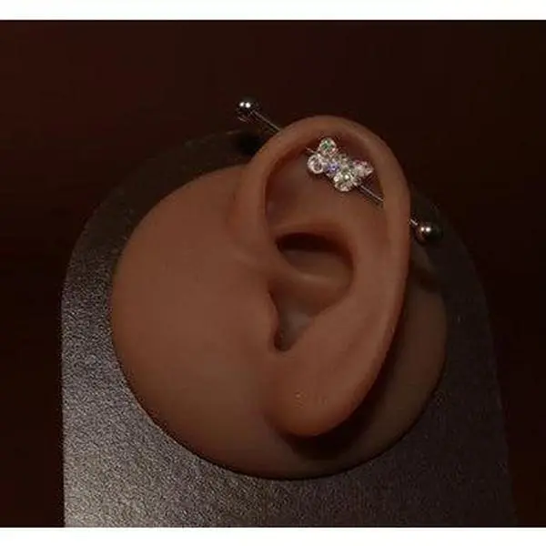 Steel 14G Bow Industrial Barbell  Jewelry For Ears