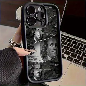 US Dollar Pattern TPU Case for iPhone 17 Pro Max 16 16e 15 14 Plus 13 12 Mini 11 Air X XS Straight Edge Drop-Resistant Rugged Durable Cover Shell Gift 2D printing