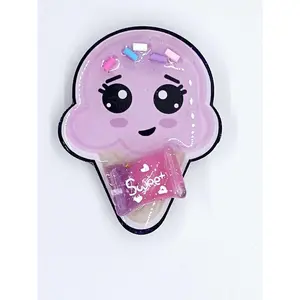 Ice Cream 3D Interchangeable or fixed badge reel for Scrubs & Uniforms Customizable Colors Durable Reusable Badge Reel Cover