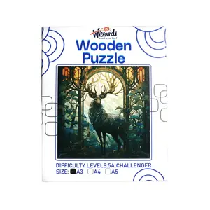 Mysterious Deer - Jigsaw Wooden Puzzle by Wizardi F07N9-18