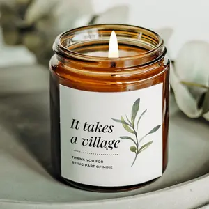 It Takes a Village Candle Gift, Personalized Gift, Thank You Candle, Personalized candle, Thank you gift, Teacher gift, Nanny Gift