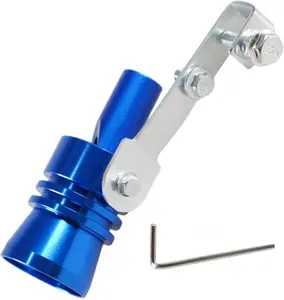 1 Pack Universal Turbo Sound Pipe Whistle Muffler Sounder Simulator Tailpipe Noise Sound Enhancer Compatible with Truck, Motorcycle, Cars, Dirt Bike and Scooter(XL Blue)