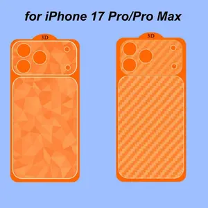 1pc Diamond Back Film for iPhone 17 Pro/pro Max, Carbon Fiber Lens Matte Sticker, Compatible with iPhone 17 Pro Max, Durable Protection, Screen Protector