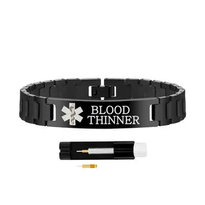 Medical Alert Bracelet, Durable Stainless Steel Engraved ID, Adjustable Emergency Bracelet for Men & Women, Lightweight Comfortable Wristband, Everyday Safety Jewelry You Can Rely On