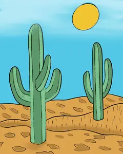 Add-On Art Project - Desert Cactus L1 (ages 4+) Dot Guides Roll for Step-by-Step Learning & Motor Skills Enhancement