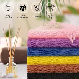 exfoliating  net cloths Sponge showering Bath Cleaning