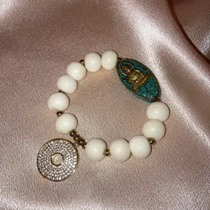 Handmade Organic Tibetan Yak Bone & Himalayan Buddha Healing Mala Bracelet