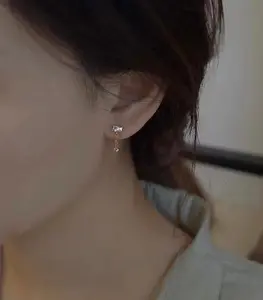 s925 sterling silver Rectangle Earrings，Minimalist Simple Unique Earrings for galentine‘s party valentine’s day gift，fashion zirconia earrings，anniversary holiday jewelry，gift for women