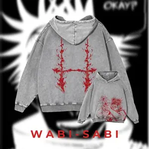Jujutsu Kaisen Choso Anime Hoodie | Gray Black Screen Print | JJK Fan Merch