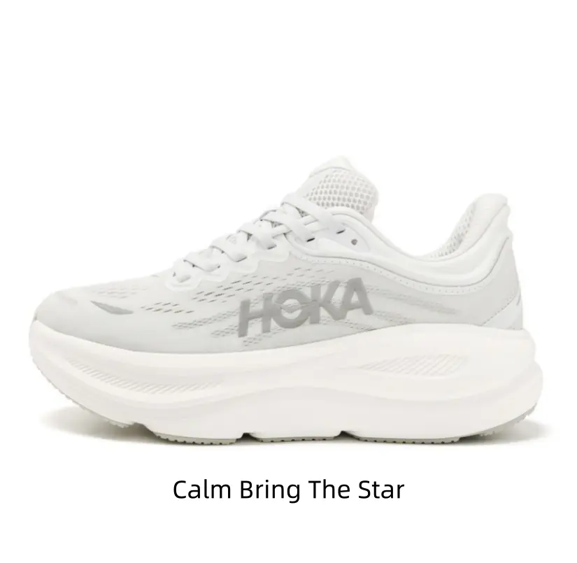 All White Cloud Cushion Running Shoes Breathable Perforated Mesh Upper Ultra Thick Soft Foam Midsole Shock Absorbing Lightweight Unisex Athletic Trainers