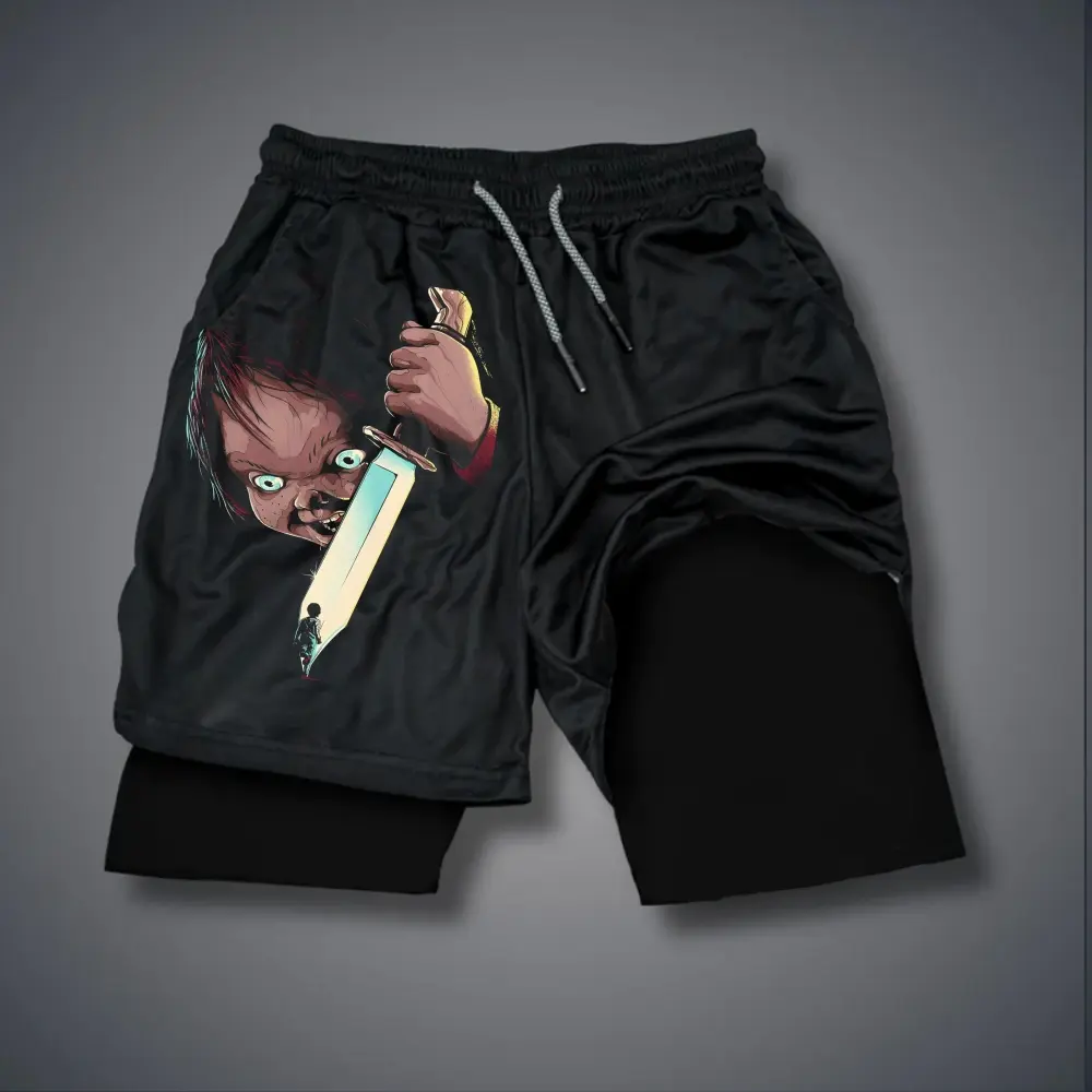 Ghost Face "Halloween" Gym Shorts summer men shorts for men jorts outfit men graphic shorts Double-layer sports shorts Comfortable short shorts summer