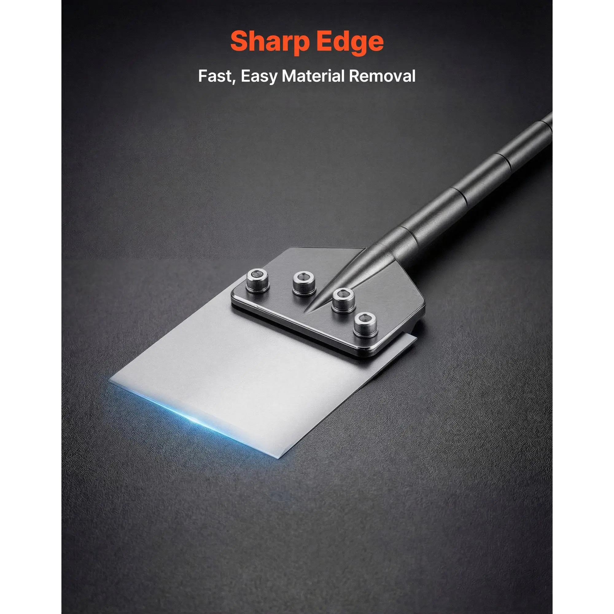 【DealsForYouDays】VEVOR SDS Max Floor Scraper, 24.8x5.9x1.2 in, 6.4 lbs 40Cr Alloy Steel Chisel Bit, Quick Change SDS Max Shank, Secure Scraper Blade Connection, Heat-Treated Sharp Edge, Rotary Hammer Compatible, for Tile, Mortar, Thinset & Laminate Floors
