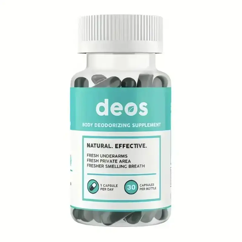 [Flash sale : 1-3 Bottles] DEOS Internal Deodorant Supplement – Full Body Deodorizer for Gut Health, Skin Health, Detox & Digestion Support – Natural Odor Control Chlorophyll Pills for Head-to-Toe Freshness | 30 Capsules