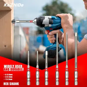 Kezhide Screwdriver Bits Set 6pcs with Magnetic Hex Shank Pagoda-Shaped Design in Multiple Sizes for Electric Drills and Wrenches, summervibes fathersdaygift