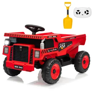 GARVEE 12V Remote Control Ride-on Dump Truck - Realistic Look, Durable Construction, Easy Controls, Auto-Lift Bed for Outdoor Fun (Toys & Hobbies, Sports & Outdoor Play, Ride-on Toys)