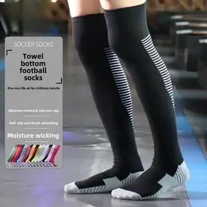 Grip socks raphinha deadlift high socks ballers Breathable Cushioned Soccer Men's Training Stockings Thickened Towel Children