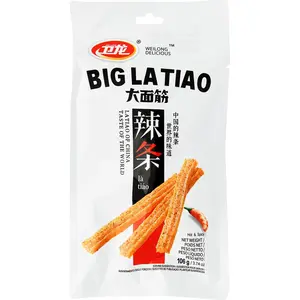 Weilong Big Latiao Wheat Snack – Hot & Spicy Flavor Spice Savory Weilong Big Latiao Wheat Snack – Hot & Spicy Flavor Spice Savory