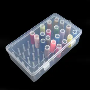 Cross-Border 42-Axis Needle Thread Box, PP Plastic Organizer, Desktop Storage Box, Multifunctional Embroidery Home Sewing Thread Box