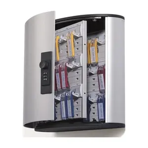 Durable Office Products  Key Box for 36 Key Tags - Combination Lock, Silver