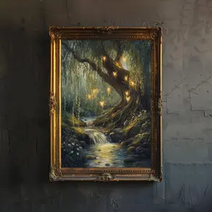 [Sale Up To 35%][UNFRAMED] Willow Tree Fairy Cottagecore Poster for Dark Academia Room