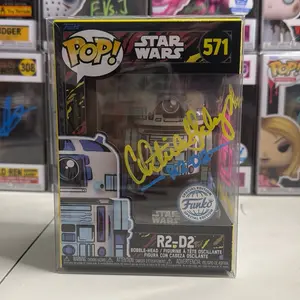 Funko Pop! Autographed Star Wars R2D2 571 Signed, Quoted and Doodled by Christine Galey