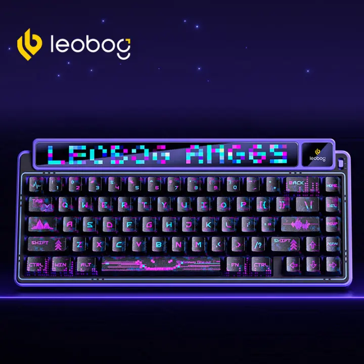 LEOBOG AMG65 Mechanical Keyboard - RGB Lighting, Customized Screen, Wireless Bluetooth Tri-Mode, Rechargeable, Hot-Swap Switches, Tri Mode Keyboard, Rechargeable Keyboard