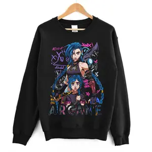 Jinx Arcane 2 Arcane Anime Unisex Shirt League of Legends Special Shirt Anime Shirt Anime Lovers Graphic Anime Tee, Shirt Jinx T-Shirt