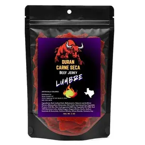 HOT! Tizon Lumbre Carne Seca - Spicy Fuego Beef Jerky Snack, Premium Mexican-Style Dried Beef, 2oz Resealable Pouch, No Added Hormones, USA Made