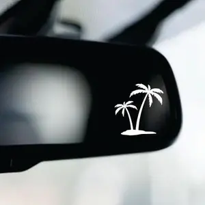 Tiny Palm Trees Car Decal Truck Bumper Sticker Window Windshield Vinyl Sunvisor Rearview Mirror