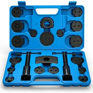 22pc Brake Caliper Compression Tool Set, Heavy Duty Brake Piston Compressor Tool and Wind Back Tool Kit for Brake Pad Replacement, Universal Disc Brake Caliper Tool Kit with Case