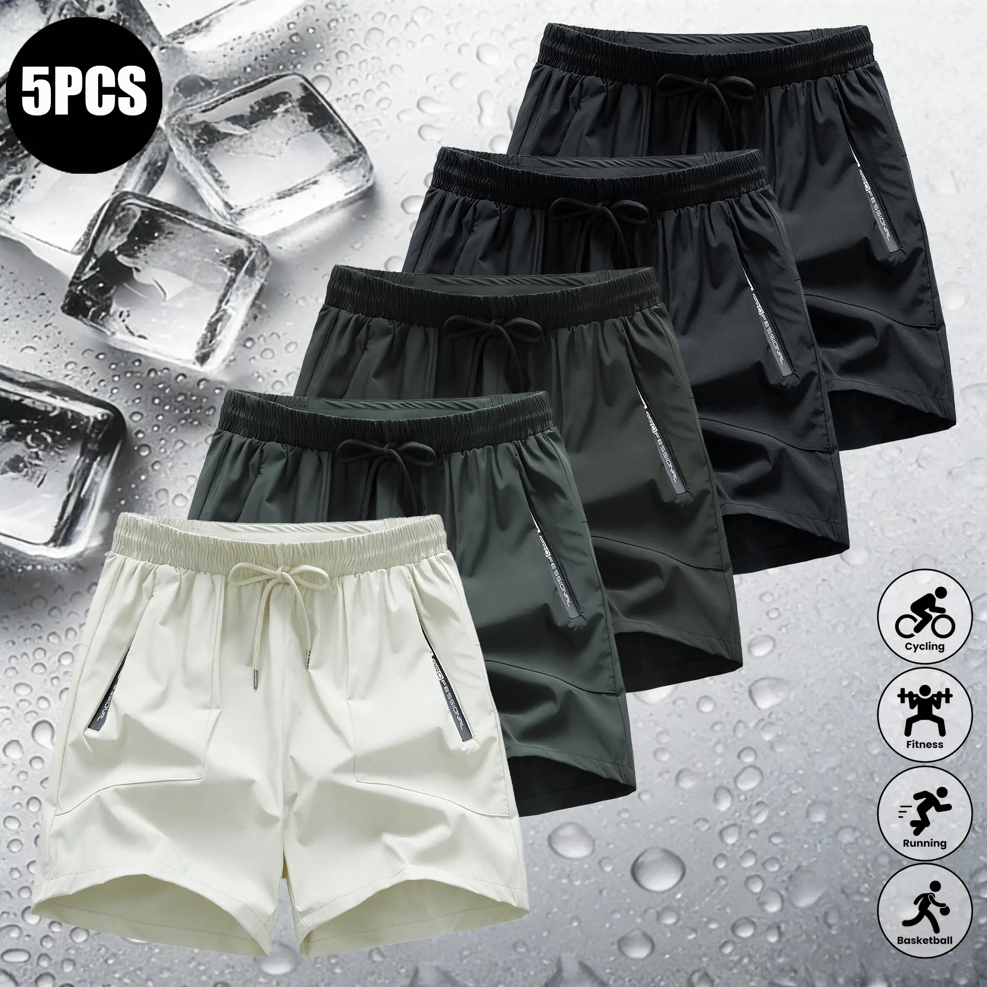 Black + Black + Dark Gray + Army Gray + Off-White