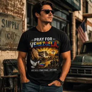 Venezuela Strong Shirt, Pray for Venezuela Shirt, Christian Venezuela Support T-Shirt, Faith Hope Strength Graphic Tee, Venezuelan Flag Prayer Shirt