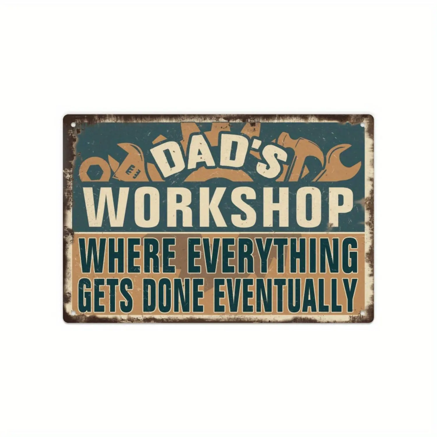 1pc Putuo Decor Dad's Workshop Metal Tin Sign - Vintage Garage Wall Art Suitable for Home, for Man Cave, Tool Room - Father's Day Gift, 7.9x11.8 Inches ( Metal Retro Tool Shed Decorations)