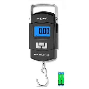 110lb/50kg Digital Fishing Scale with Backlit LCD, Portable Handle, Stainless Steel Hook & 2 AAA Batteries – Reliable Fishing Gear & Great Fishing Gifts for Men
