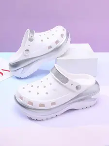 Sporty Unisex's Solid Color Hollow Out Design Clogs, Sport Breathable Comfortable Non-slip Clogs, Fashionable Shoes for Outdoor Sports, Foot Clogs