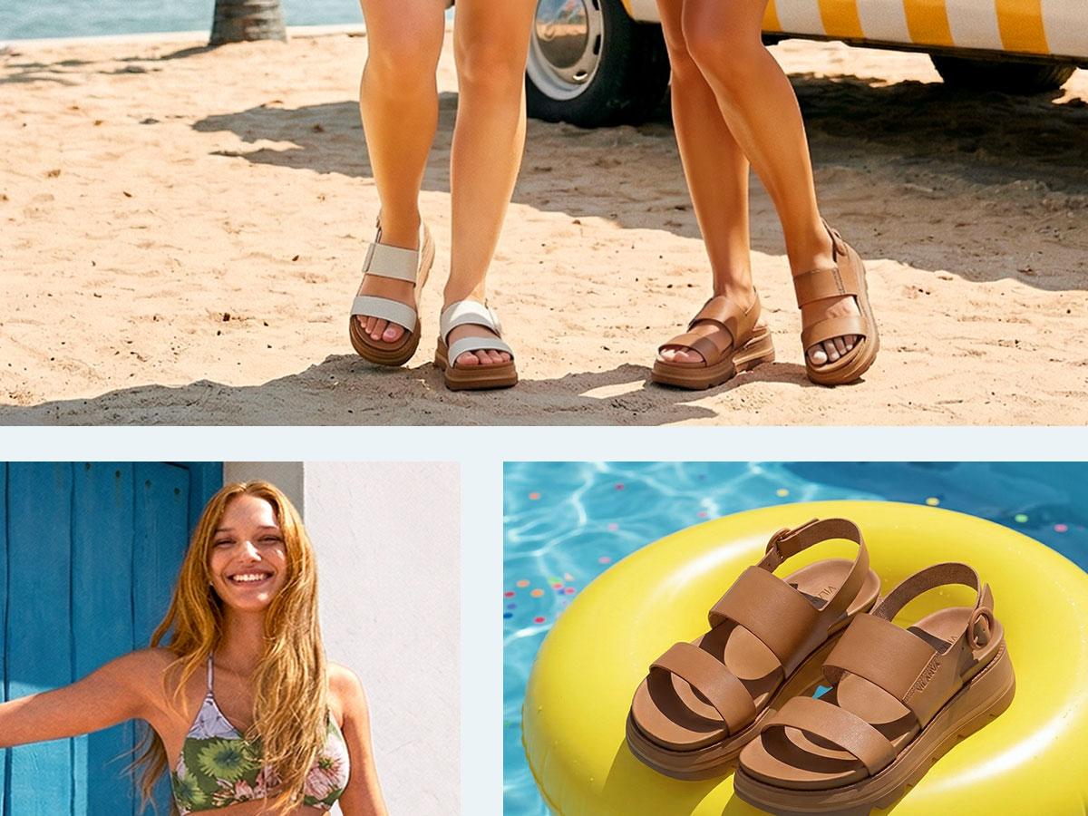 Vilanva women’s platform walking sandals with soft insoles, low wedges, comfortable design and buckle closure—perfect for trendy summer outfits in 2026 #SummerVibes