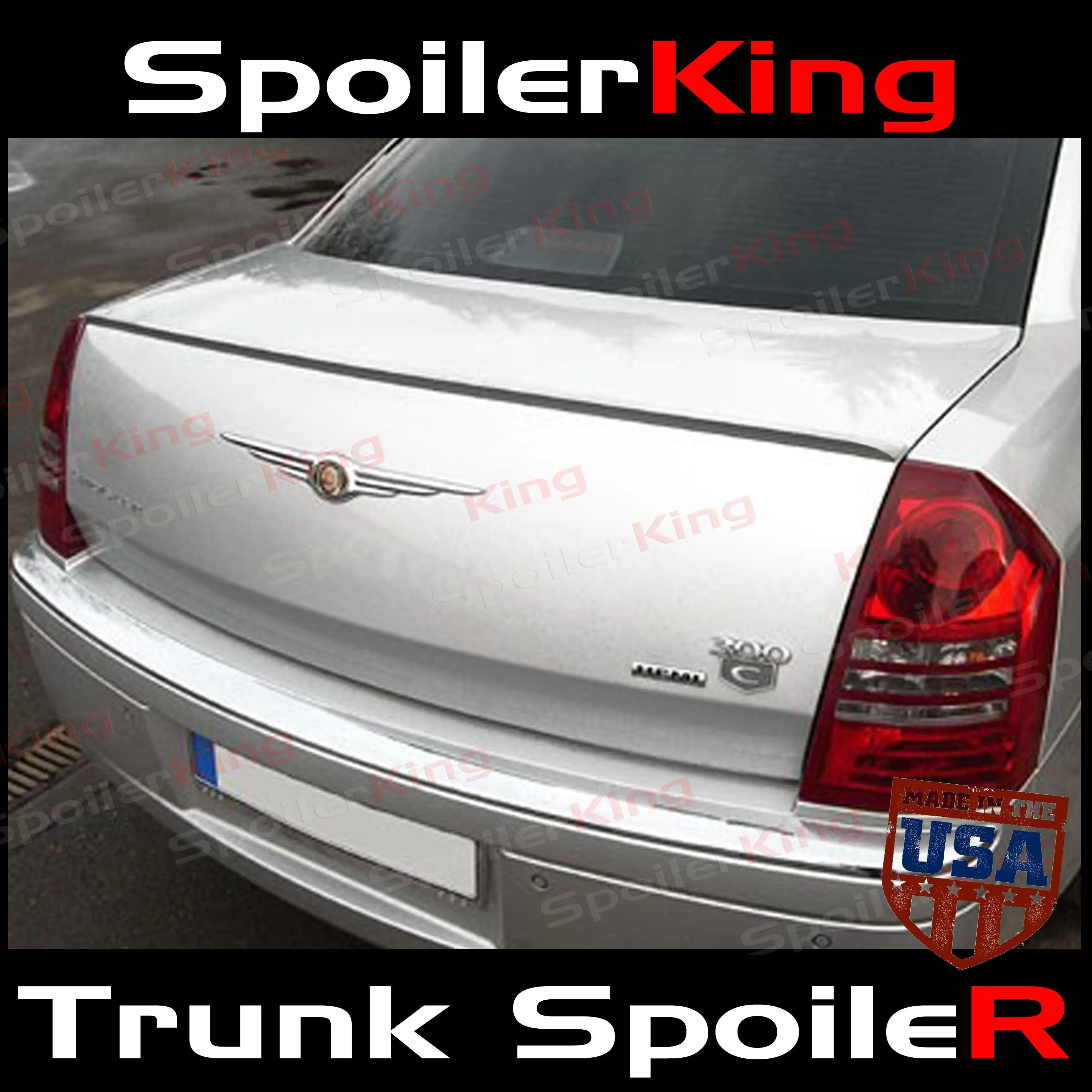 Polyurethane Trunk Lip Spoiler (244L) for Chrysler 300, 2005-2010 Model Years, Auto Body & Frame Replacement Part
