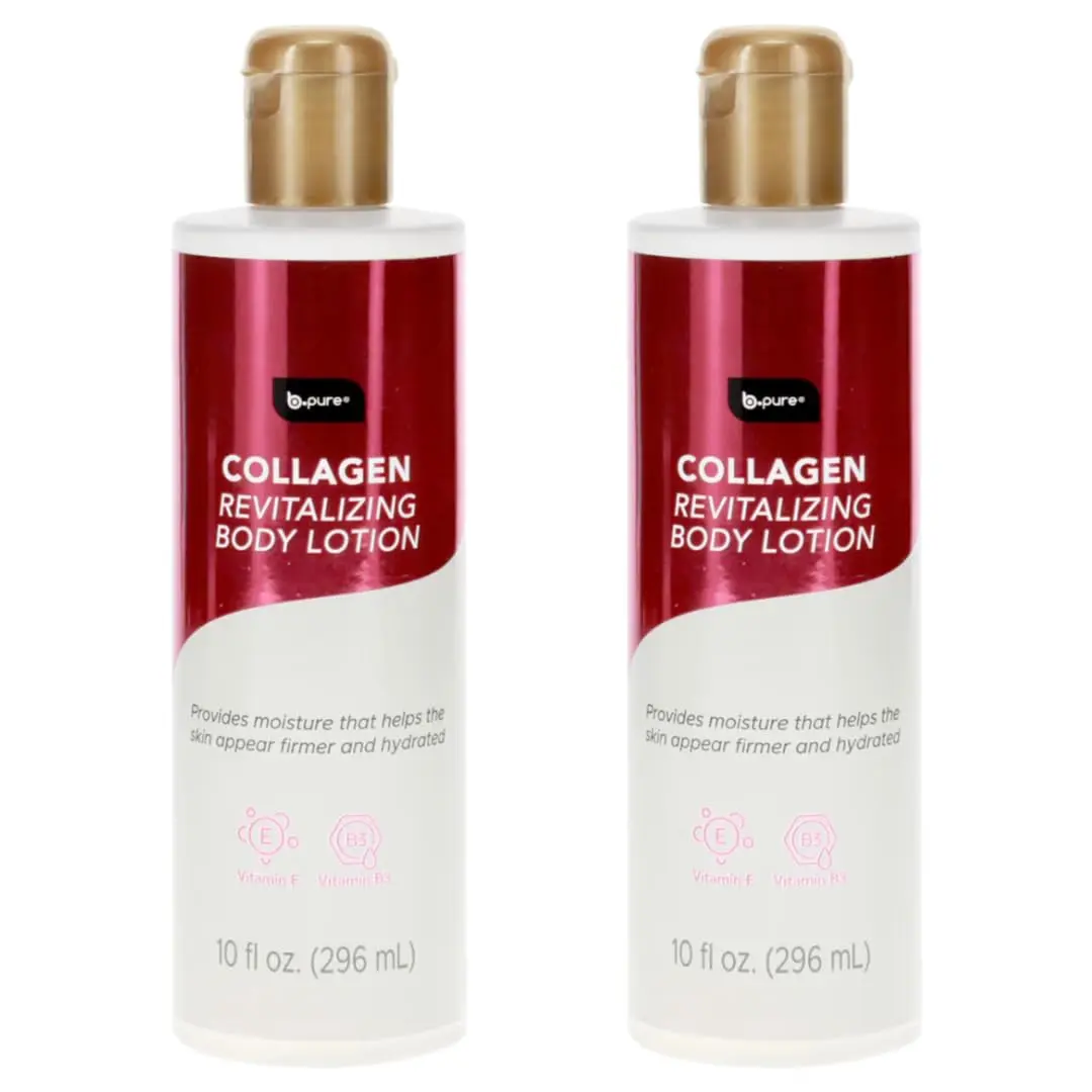 B.pure Collagen - Revitalizing Body Lotion  - Moisturizer with Vitamin E, Vitamin B3 and Glycerin- Hydrating, Nourishing Firming Formula for Dry Skin, Promotes Skin Health and Soft, Smooth Radiance.(10 oz Each, Lot of 2)