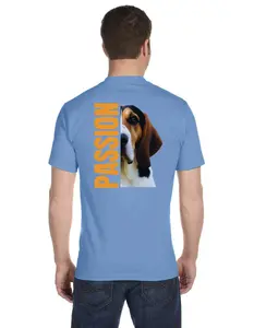 Treeing Walker coonhound passion Men's Casual Shirt with Graphic Design - Menswear Top Shortsleeve Cotton Spring Hunting Hound - Stylish, Day